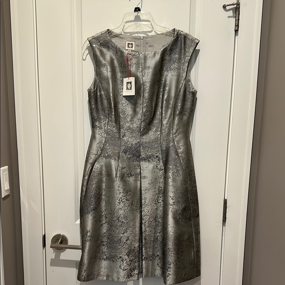 Elegant Silver Sleeveless Dress